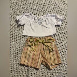 Striped Shorts and White Top Set BAB